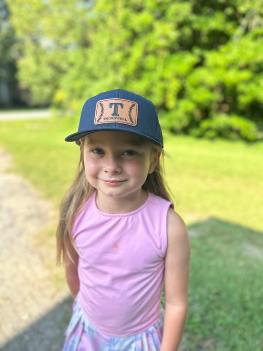 TCS Baseball Leather Patch Navy Hat