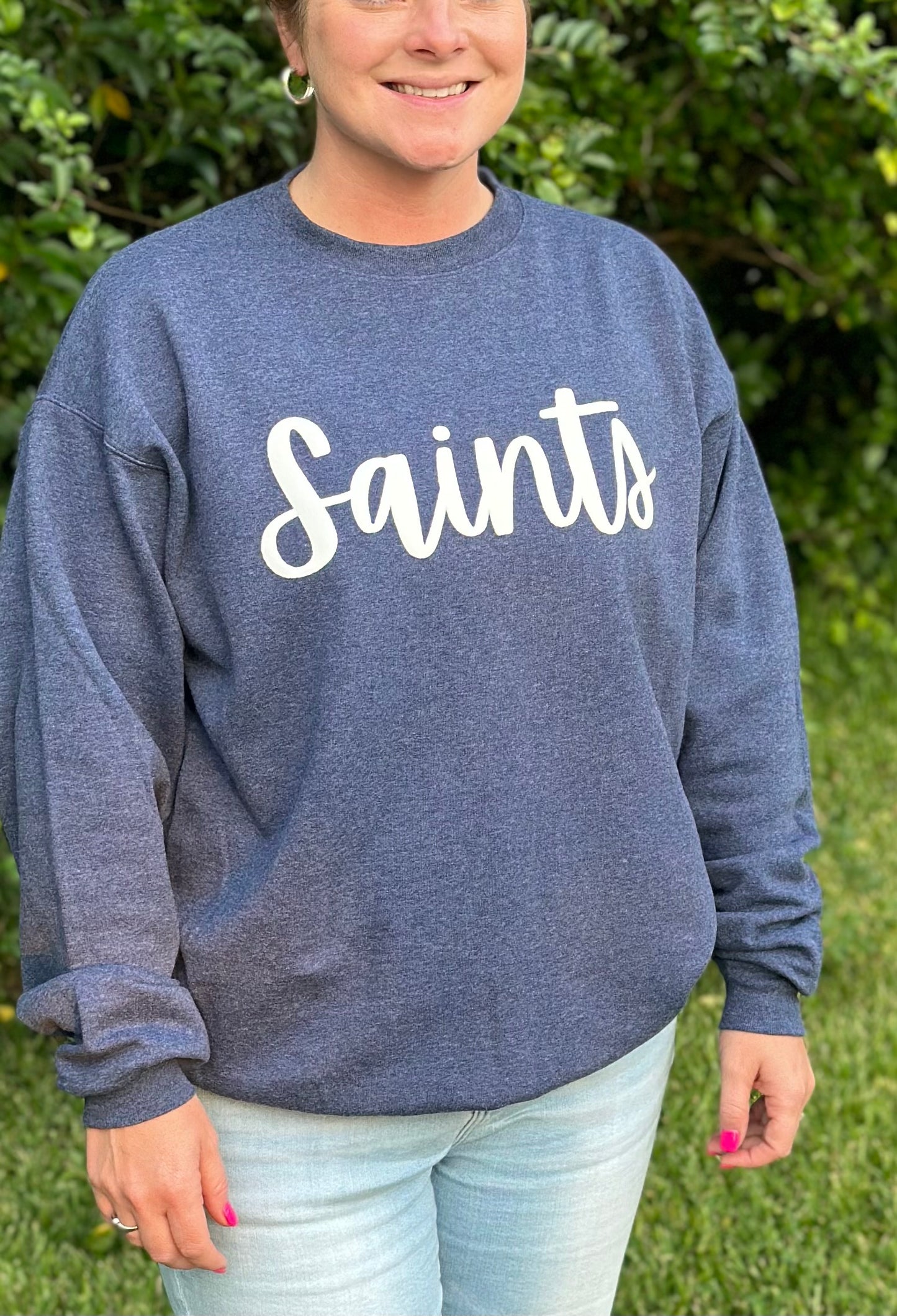 Puff Print Saints Sweatshirt